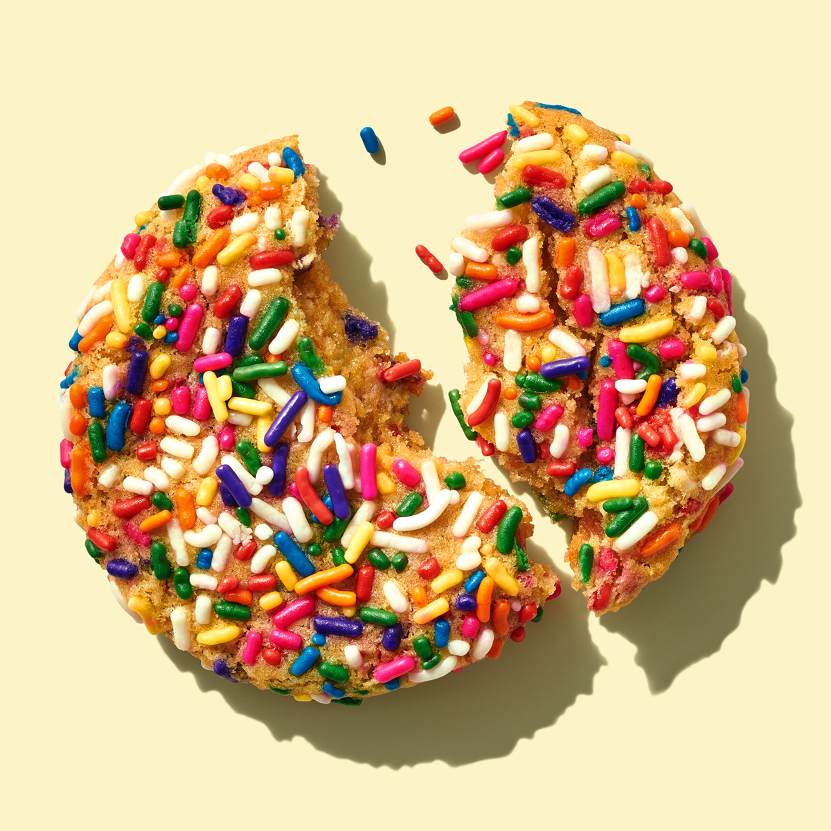 Hands Down sprinkle cookie food product photography.