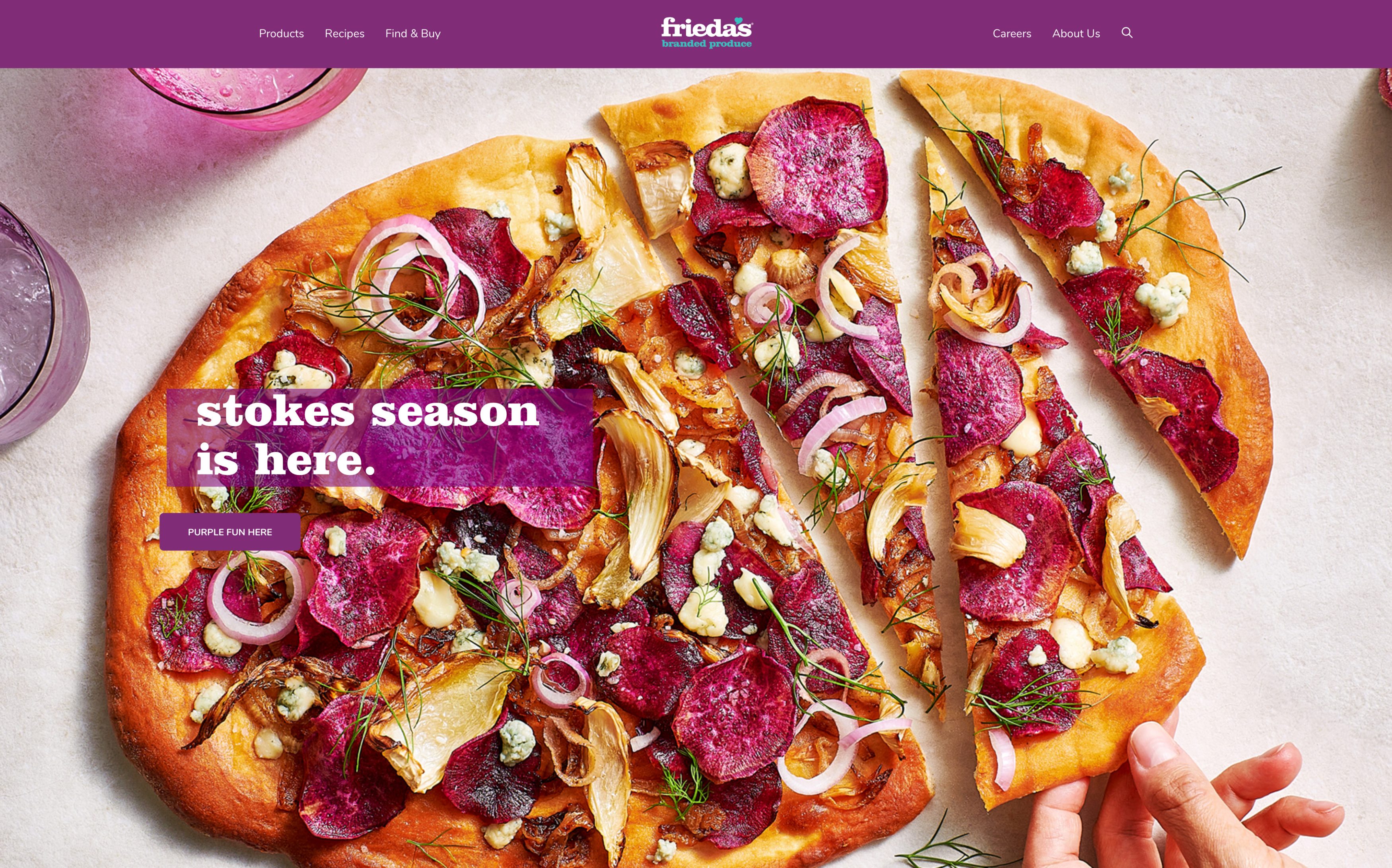 Frieda's website design by CPG branding agency Freshmade